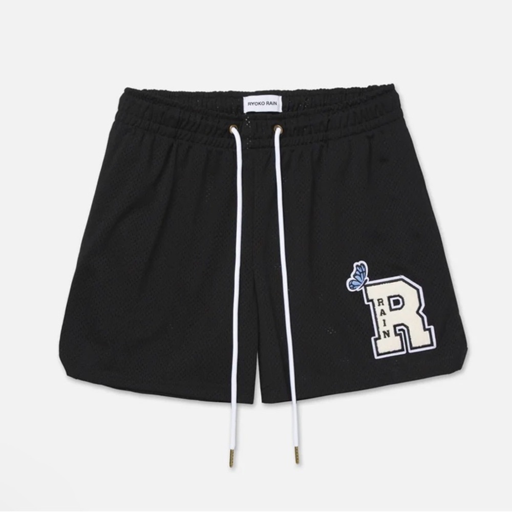 Ryoko Rain Black Athletic Classic Mesh Shorts